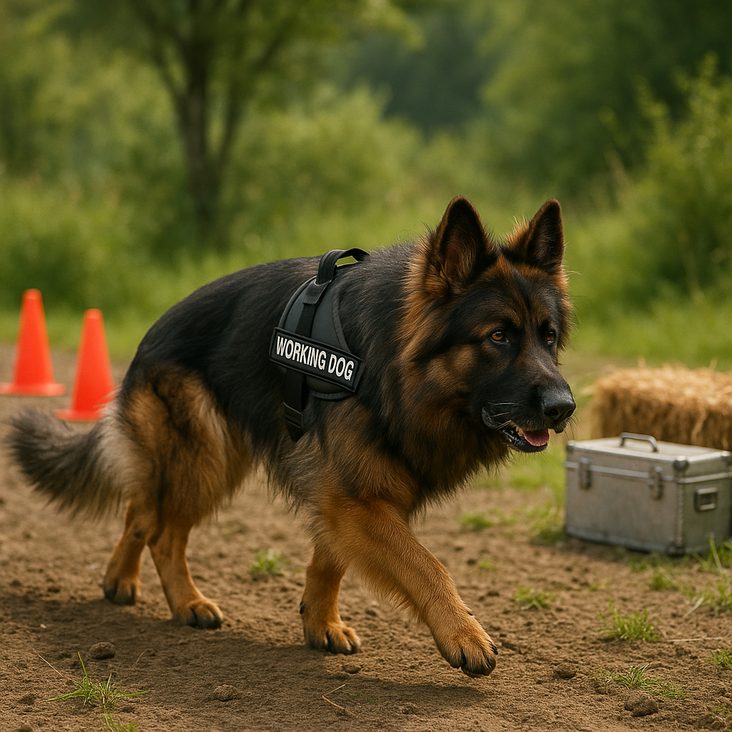 Altdeutscher Schäferhund en pleine mission de travail