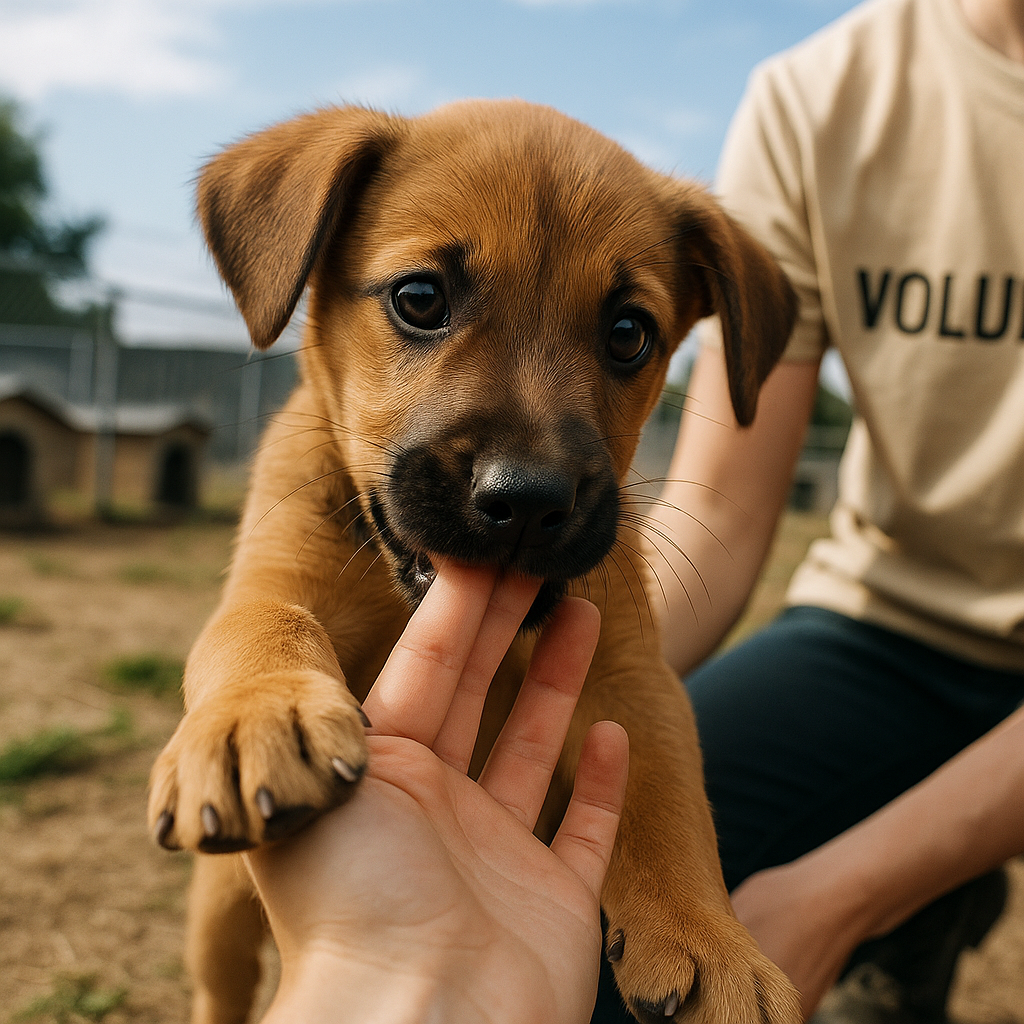 Observation du comportement d'un chiot